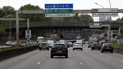 Sur le périphérique parisien, le 24 avril 2020. (THOMAS COEX / AFP)