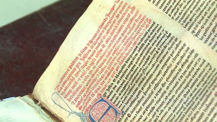 Ce manuscrit très rare vieux de 800 ans a été adjugé 108 000 euros aux enchères à Nimes, le 9 décembre 2021. (CAPTURE D'ÉCRAN FRANCE 3 / MANGANI Eric)