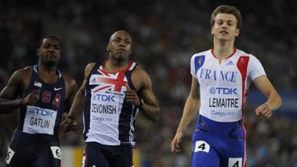 Christophe Lemaitre devant Justin Gatlin