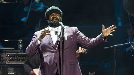 Gregory Porter en concert au Royal Albert Hall à Londres,&nbsp;le 13 octobre 2021.&nbsp; (ZORAN VESELINOVIC / AVALON / MAXPPP)