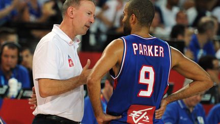 Vincent Collet, l'actuel entraîneur de l'équipe de france de basket qui a coaché Tony Parker entre 2009 et 2016. (SYLVAIN THOMAS / AFP)