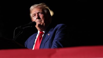 Le candidat à l'élection présidentielle américaine, Donald Trump, en meeting à Las Vegas, le 13 septembre 2024. (JUSTIN SULLIVAN / GETTY IMAGES NORTH AMERICA / AFP)