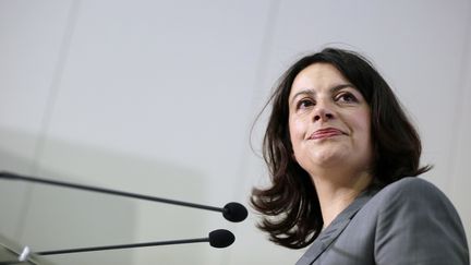 C&eacute;cile Duflot, ministre du Logement et de l'Egalit&eacute; des territoires,&nbsp;devant le conseil f&eacute;d&eacute;ral de son parti EELV, le 23 juin 2012, &agrave; Paris. (KENZO TRIBOUILLARD / AFP)