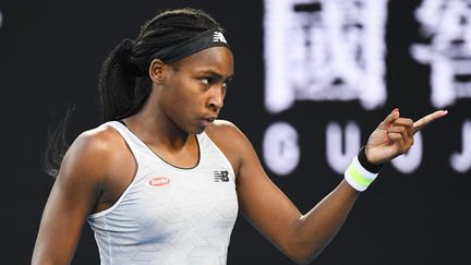 La joueuse de tennis afro-américaine Coco Gauff, le 24 janvier 2020 à Melbourne, en Australie. (illustration) (WILLIAM WEST / AFP)