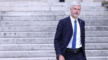 Le président du Conseil régional d'Auvergne-Rhône-Alpes et député de Haute-Loire, Laurent Wauquiez, arrive à l'Assemblée le 9 juillet 2024. (ALAIN JOCARD / AFP)