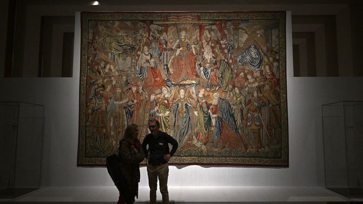 Tapisserie de la Galerie des collections royales de Madrid (BURAK AKBULUT / ANADOLU AGENCY / ANADOLU AGENCY VIA AFP)