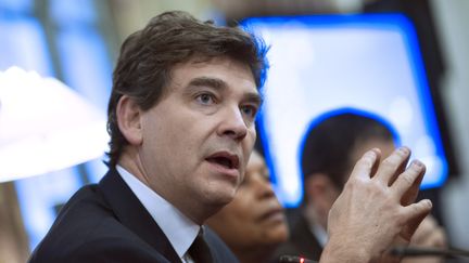 Le ministre du Redressement productif, Arnaud Montebourg, lors d'une r&eacute;union &agrave; Paris, le 14 d&eacute;cembre 2012. (LIONEL BONAVENTURE / AFP)