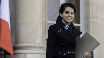 La ministre de l'Education nationale, Najat Vallaud-Belkacem, le 20 janvier 2016 à l'Elysée. (CITIZENSIDE / YANN KORBI / AFP)