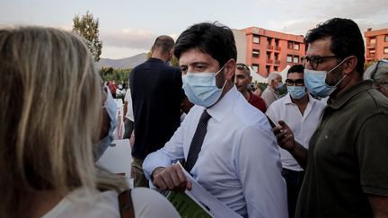 Le ministre italien de la Santé, Roberto Speranza, le 7 septembre 2020 à Pise (Italie). (ENRICO MATTIA DEL PUNTA / NURPHOTO / AFP)