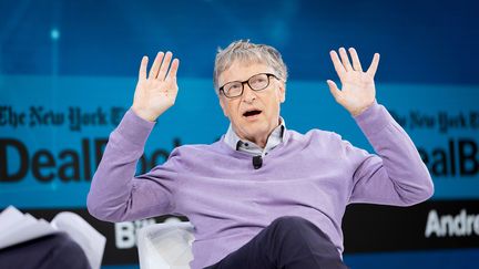 Bill Gates, le 6 novembre 2019, lors d'une conférence à New York (Etats-Unis). (MICHAEL COHEN / GETTY IMAGES NORTH AMERICA / AFP)