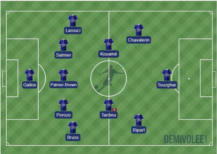 Le onze type de l'équipe de Troyes pour la saison 2022-2023. (demivolee.com)