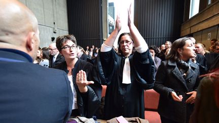 &nbsp; (Assemblée générale des avocats lillois décidant la grève. © Maxppp)