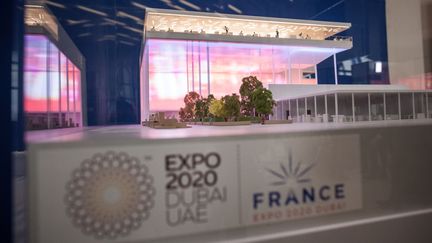 La maquette du pavillon français de l'exposition universelle de Dubai (Emirats arabes unis) de 2020. (TRISTAN REYNAUD/ZEPPELIN/SIPA)