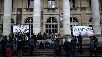 Le Grand-Théâtre de Bordeaux occupé (15 mars 2021) (PHILIPPE LOPEZ / AFP)