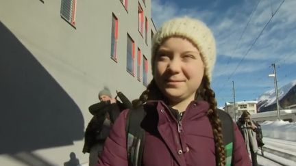 À Davos, en Suisse, la jeune Greta Thunberg est venue passer son message pour le climat aux grands patrons et aux chefs d'État. (FRANCE 2)