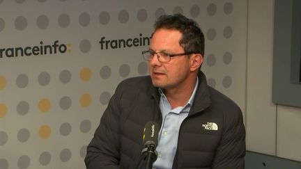 Jérôme Durain, sénateur socialiste de Saône-et-Loire, était l'invité de franceinfo le 2 mai 2023. (FRANCEINFO / RADIO FRANCE)