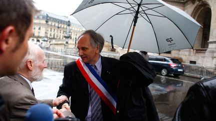 &nbsp; (Franck Briffaut maire FN de Villers Cotterêt lors du défilé du 1er mai 2014 © MaxPPP)