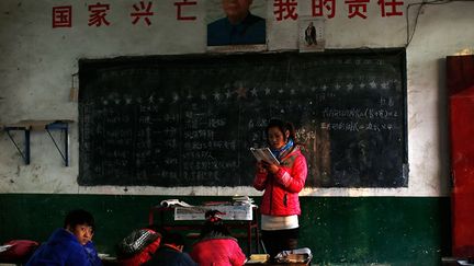 Le professeur Xia Jingjing commence son cours de deux heures par quelques citations du célèbre Petit livre rouge. (Carlos Barria)