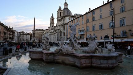 La place Navone à Rome (Italie). La jeune Emanuela Orlandi a disparu entre son domicile et cette place, le 22 juin 1983 (RICHARD VILLALON / MAXPPP)