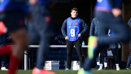 Le demi de mêlée du XV de France Antoine Dupont, photographié le 11 février 2021 à Marcoussis (Essonne). (FRANCK FIFE / AFP)