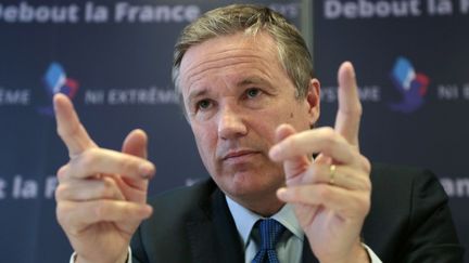 Nicolas Dupont-Aignan, président de Debout la France et candidat à l'élection présidentielle (JACQUES DEMARTHON / AFP)