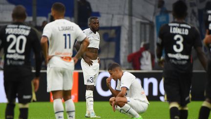 Les Marseillais ont été battus pour la première fois de la saison en Ligue 1, samedi 8 octobre contre Ajaccio, lors de la 10e journée. (SYLVAIN THOMAS / AFP)