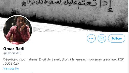 Le journaliste marocain Omar Radi a été placé en détention pour "outrage à magistrat", jeudi 26 décembre 2019. (CAPTURE D'ECRAN TWITTER)