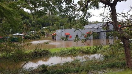 Les dégâts causés par&nbsp;des inondations en Guadeloupe, le 19 septembre 2017. Photo d'illustration. (FRANK PHAZIN / AP / SIPA / AP / AFP)