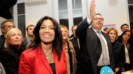 La s&eacute;natrice PS Samia Ghali, et le d&eacute;put&eacute; socialiste Patrick Menucci, le 14 octobre 2013 &agrave; Marseille (Bouches-du-Rh&ocirc;ne). (  MAXPPP)