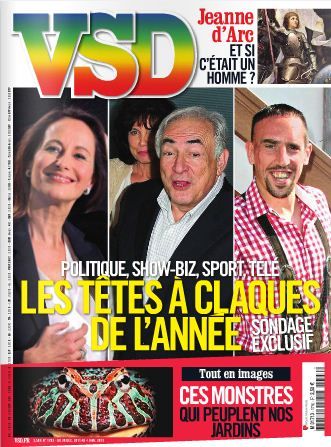 La Une de VSD, num&eacute;ro du 29 d&eacute;cembre 2011 au 4 janvier 2012.&nbsp; (FTVi / VSD)