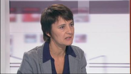 Nathalie Arthaud, candidate du Lutte Ouvrière à la présidentielle. (F2)