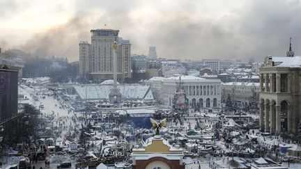 Au petit matin, &agrave; kiev, le 23 janvier 2014. (GLEB GARANICH / REUTERS)