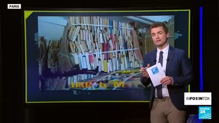 Présentée par de nombreux comptes comme un autodafé comparable à ceux des Nazis dans les années 30, une vidéo montre des livres détruits par centaines. Si les ouvrages sont bien russes et la scène a bien lieu en Ukraine, le contexte n'est pas celui que lui confèrent les publications virales.