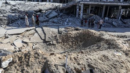 Rubble after an Israeli attack, in Khan Yunis, Gaza Strip, Palestine, September 6, 2024. (ABED RAHIM KHATIB / ANADOLU / AFP)