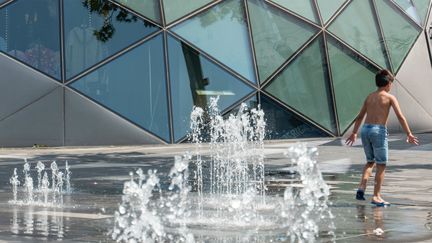 Lors de la canicule à&nbsp;Eindhoven, aux Pays-Bas, le 24 juillet 2019. (NICOLAS ECONOMOU / NURPHOTO)