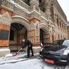 L'ambassade de France à Moscou (Russie), le 7 février 2022. (NATALIA KOLESNIKOVA / AFP)