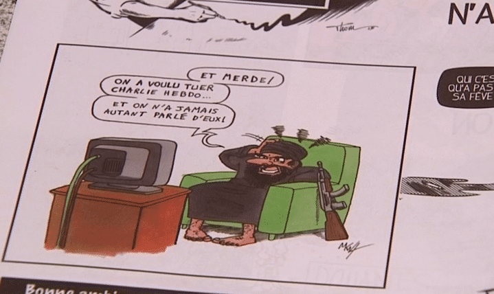 Dessin publié dans "Charlie Héros"
 (France 3 culturebox)