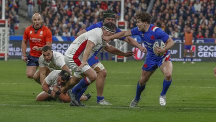 Antoine Dupont lors du match entre la France et l'Angleterre dans le Tournoi des six nations, le 20 mars 2022. (AFP)