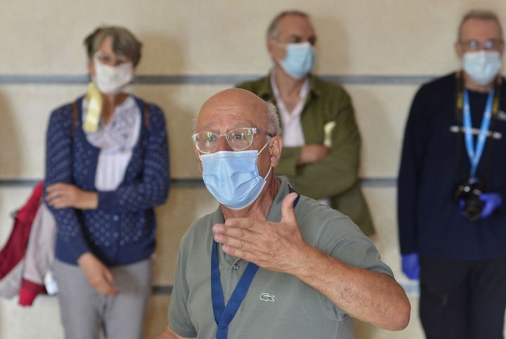 Alain Goudard, créateur de l'ensemble Résonnance contemporaine, Ambronay, 20 septembre 2020. (BERTRAND PICHENE)