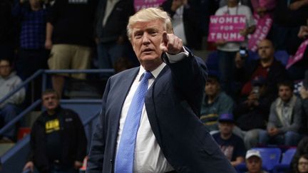 Le candidat républicain à la Maison Blanche, Donald Trump, lors d'un meeting à Johnstown (Pennsylvanie), le 21 octobre 2016. (EVAN VUCCI / AP / SIPA)