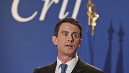 Le Premier ministre Manuel Valls, le 7 mars 2016, lors du dîner du Crif à Paris. (MICHEL EULER / POOL / AFP)