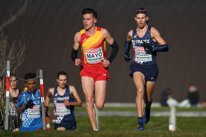 Jimmy Gressier, vainqueur du championnat d'Europe de cross 2017 à Samorin, Slovaquie. (STEPHANE KEMPINAIRE / STEPHANE KEMPINAIRE)