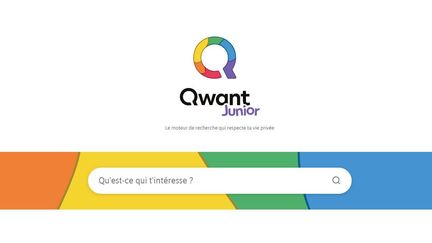 La page d'accueil du moteur de recherche Qwant Junior. (FRANCEINFO / RADIOFRANCE)