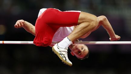 Le Polonais Lukasz Mamczarz lors de la finale du saut en hauteur F42, le 3 septembre 2012. (STEFAN WERMUTH / REUTERS)