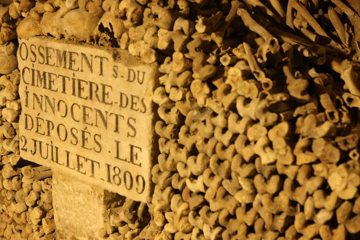 Dans les Catacombes à Paris
 (Gilles Targat)