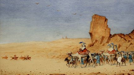 L'impératrice Eugénie en Egypte pour l'inauguration du Canal de Suez en 1869
 (Souvenir de Ferdinand de Lesseps et du Canal de Suez/Lebas photographie Paris)