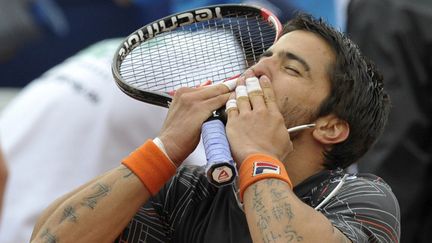 Janko Tipsarevic.  (THOMAS KIENZLE / AFP)