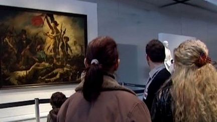 Devant "La liberté guidant le peuple" de Delacroix
 (France3/culturebox)