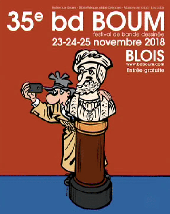 Affiche du festival BD Boum de Blois - dessin de Pétillon
 (René Pétillon)