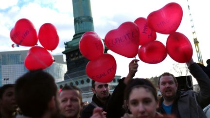 "&Eacute;galit&eacute;" &eacute;tait le mot d'ordre principal du cort&egrave;ge. (FRED DUFOUR / AFP)